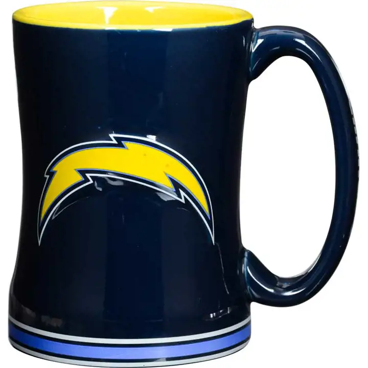 Mug à relief LAChargers de 14 oz, bleu
