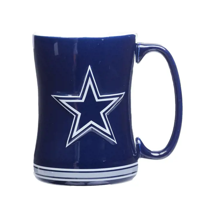 Mug en relief COWBOYS 414 ml bleu marine/blanc