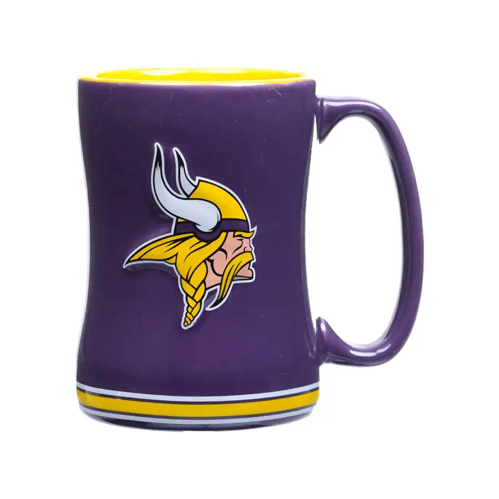 Mug en relief VIKINGS 14 oz logo 2013   pur/gl