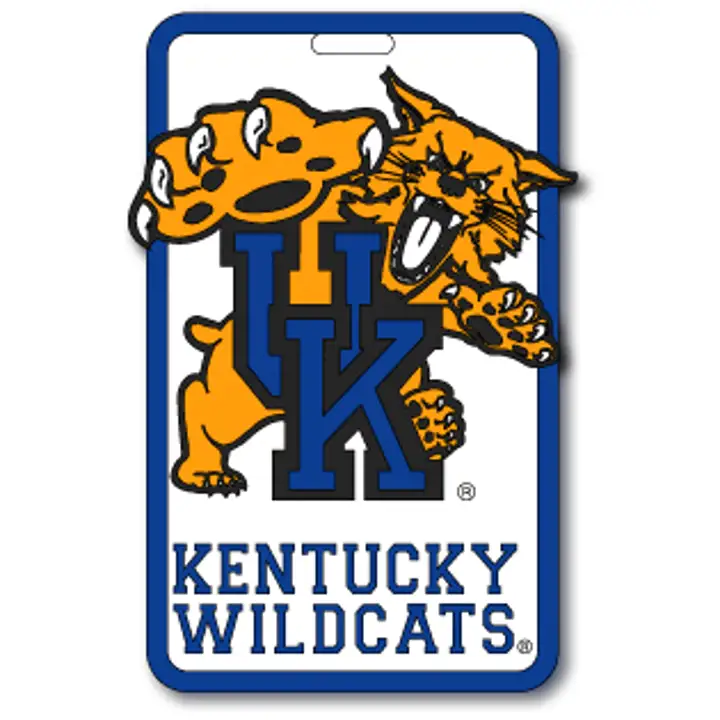 "Étiquette souple pour sac Kentucky « UK » blc/bleu"