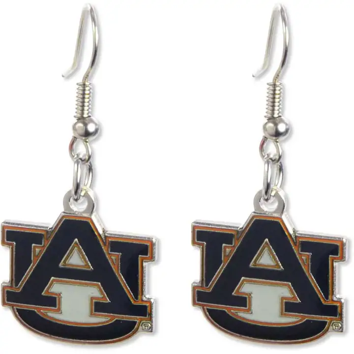 "Boucles d'oreilles pendantes logo Auburn Aminco "AU""