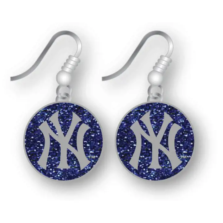 Boucles d'oreilles pendantes scintillantes Yankees Aminco