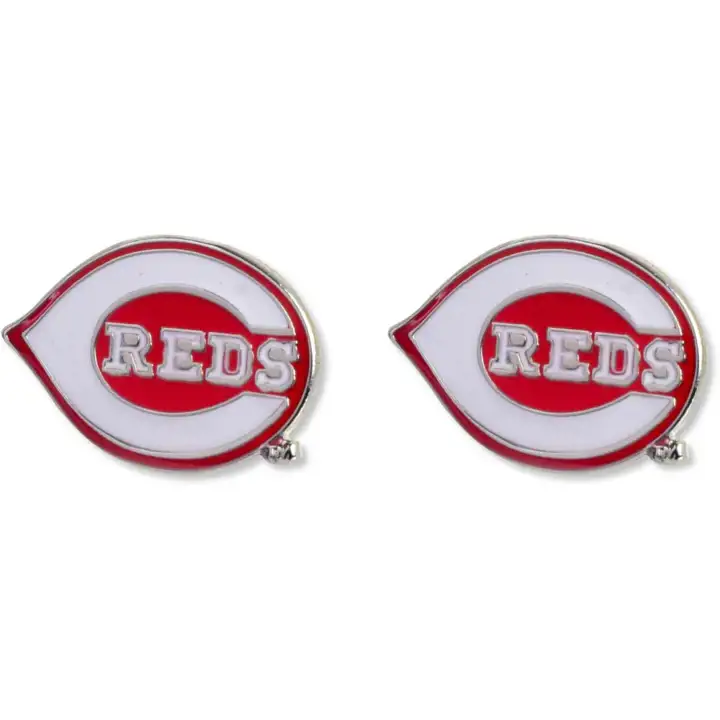 Boucles d'oreilles clous logo REDS Aminco rouge/blanc