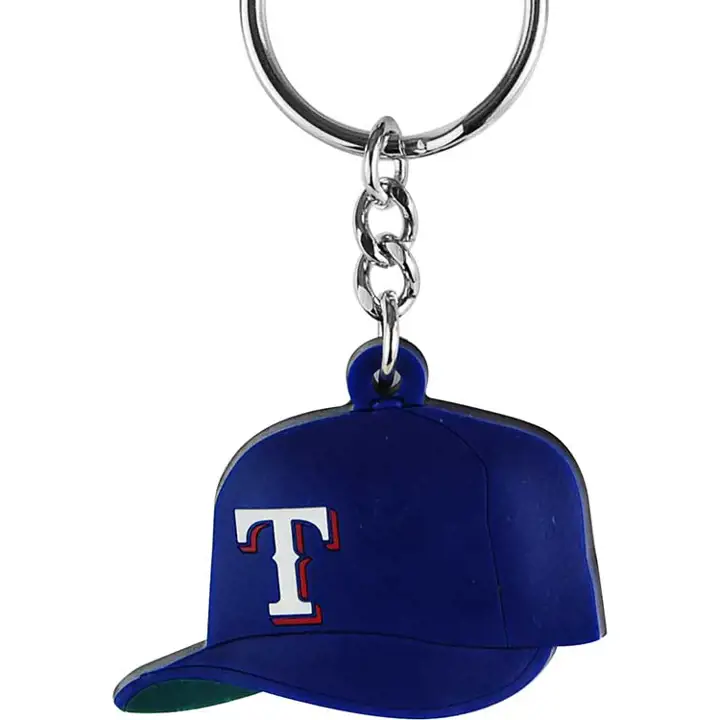 Porte-clés casquette en caoutchouc souple MLB Texas Rangers