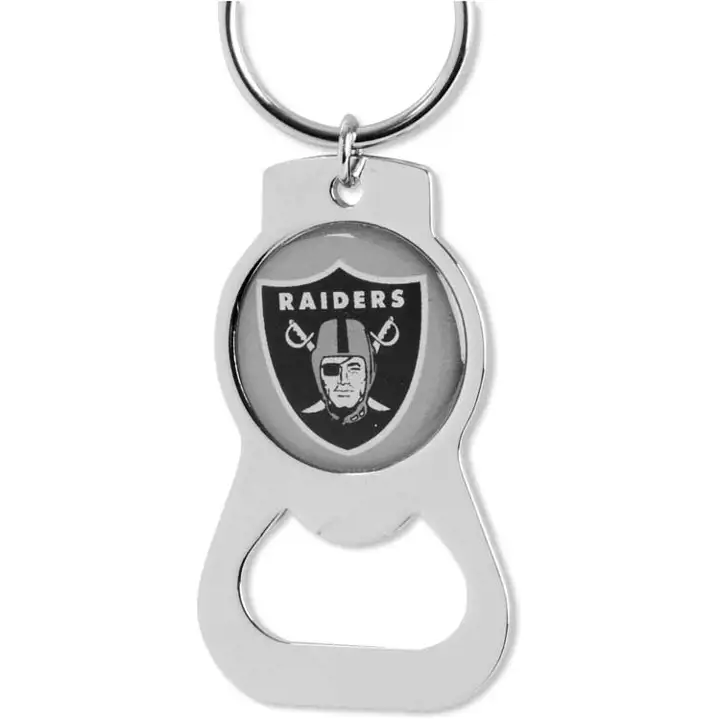 Ouvre-bouteille porte-clés LV Raiders Aminco argent/noir