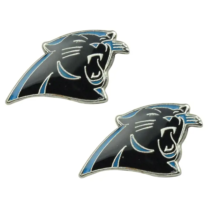 Boucles d'oreilles clous logo PANTHERS Aminco noir/bleu