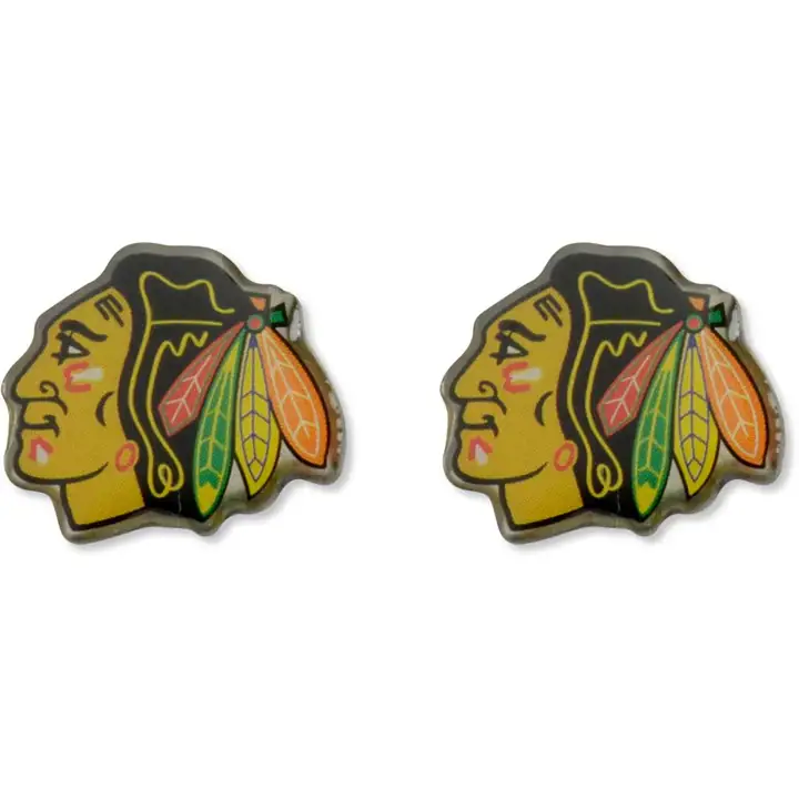 Boucles d'oreilles Logo BLACKHAWKS Aminco