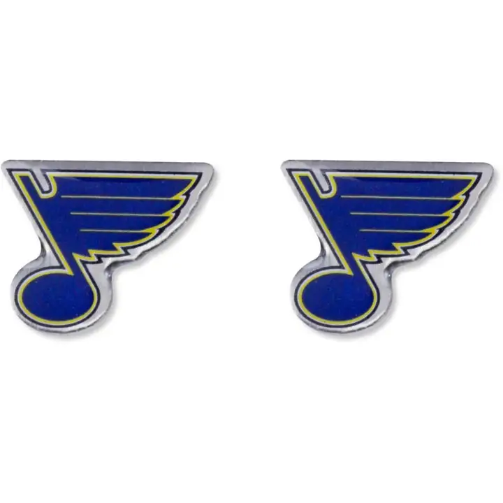 Boucles d'oreilles clous logo Blues Aminco marine