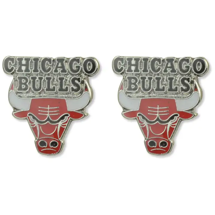 Boucles d'oreilles clous logo BULLS Aminco rouge
