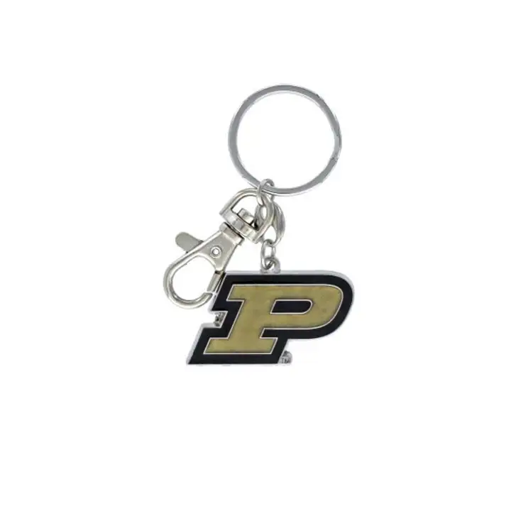Porte-clés Aminco poids lourd Purdue argent/noir/or