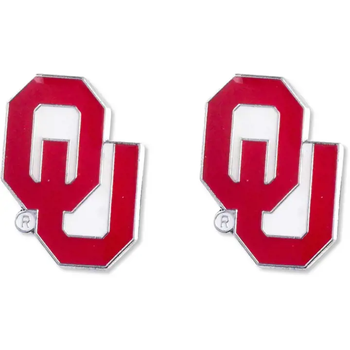 Boucles d'oreilles pendantes avec logo Oklahoma Aminco