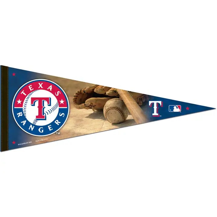 Fanion de qualité supérieure TX RANGERS 12x30 bleu