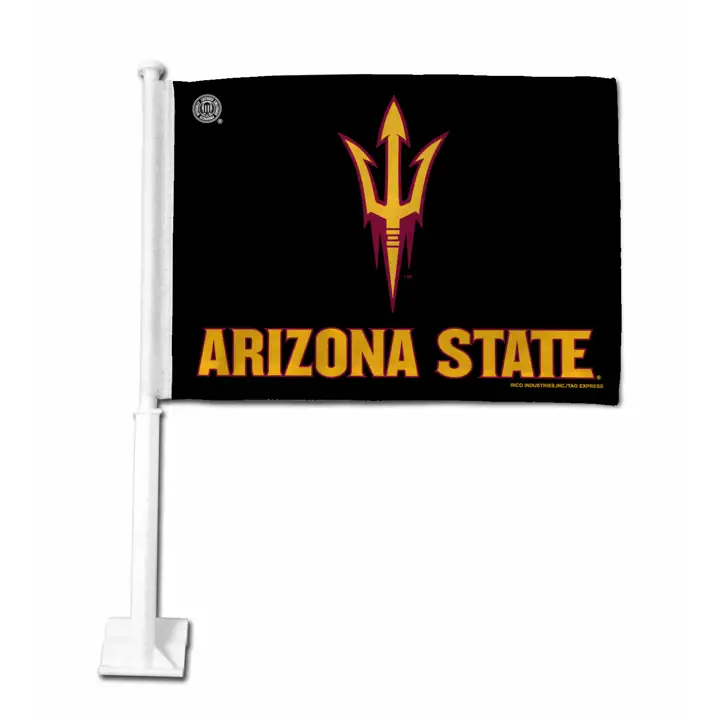 Arizona St Drapeaux auto Rico Fourchettes noires
