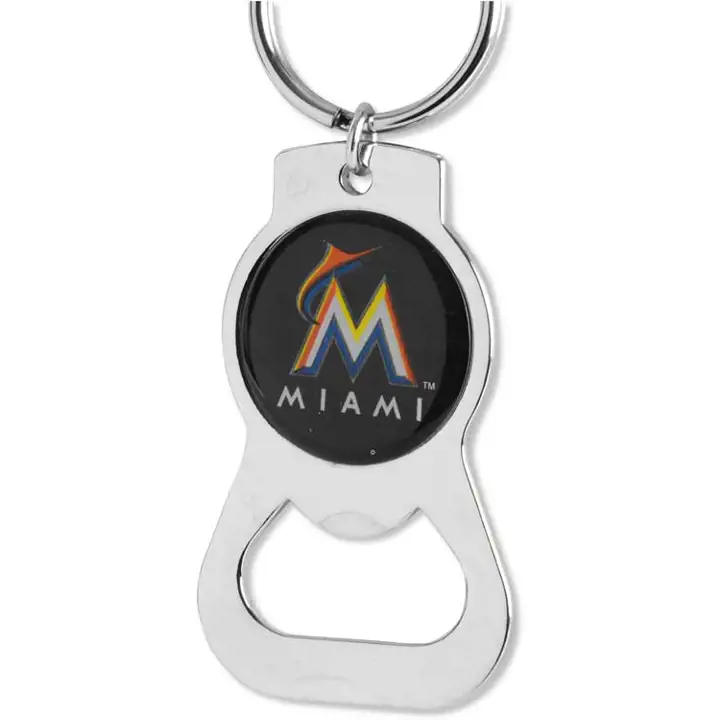 Ouvre-bouteille porte-clés M Marlins Aminco noir/argent