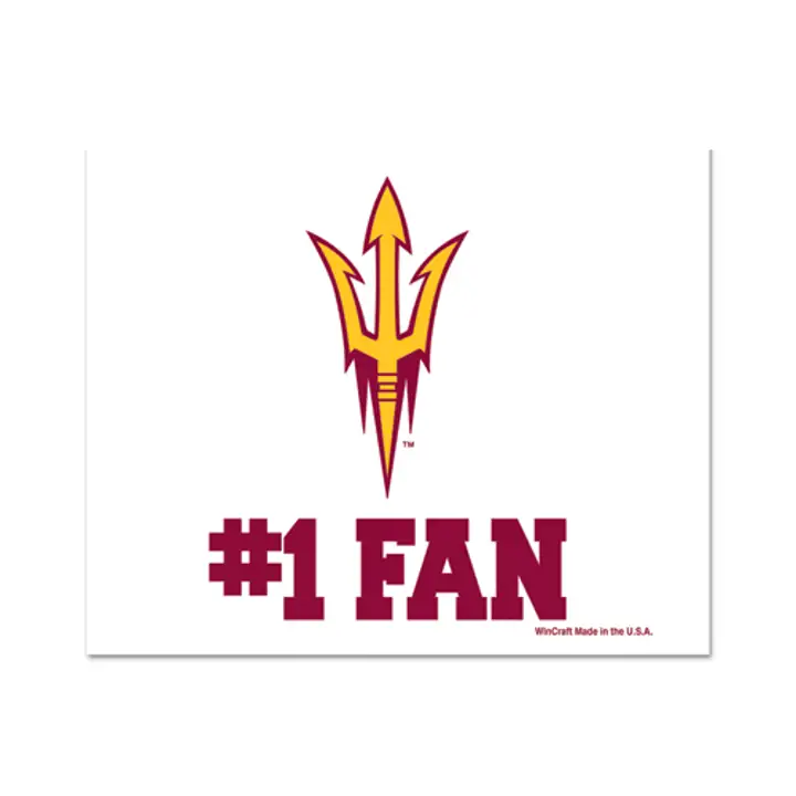 Arizona St 3x4 Ultra-Autocollant #1 Fan ASU-New Fourche