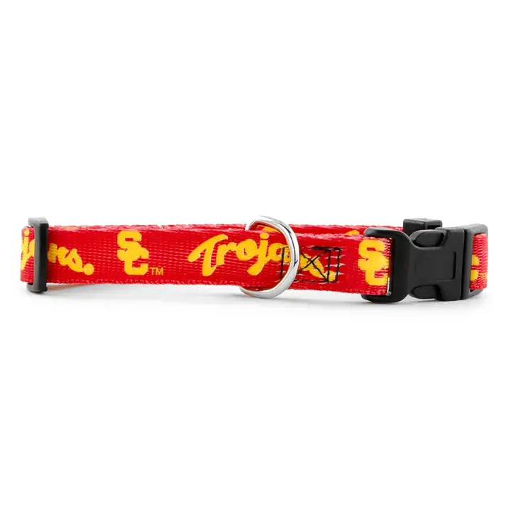Collier pour chien USC P rouge/or