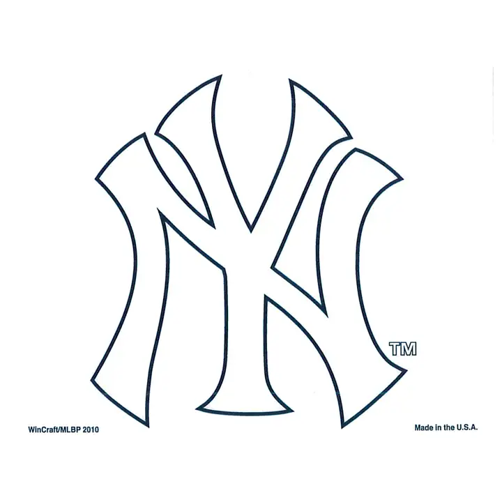 Décalcomanie Yankees à adhésion statique NY marine/blanc