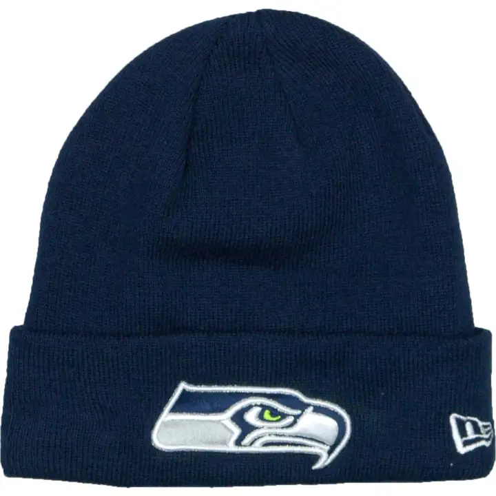Bonnet en tricot simple NFL Seahawks bleu marine