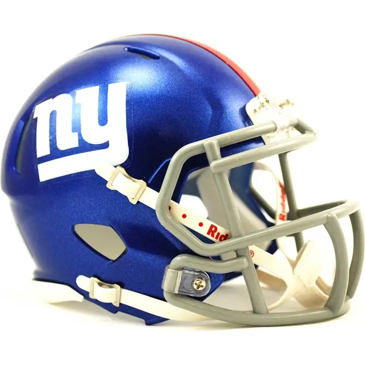 Mini-casque bleu de vitesse des Giants de New York