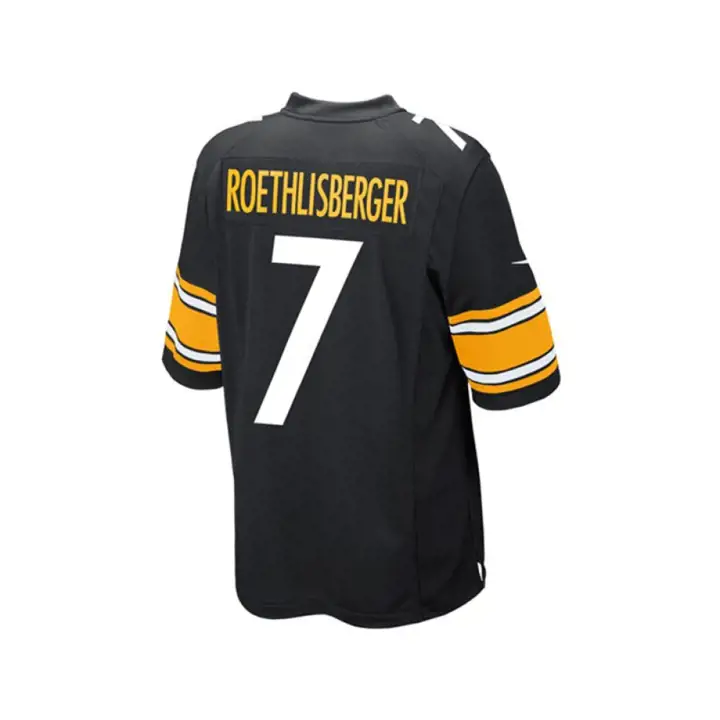 Maillot NFL Steelers édition limitée Roethlisberger #7 noir