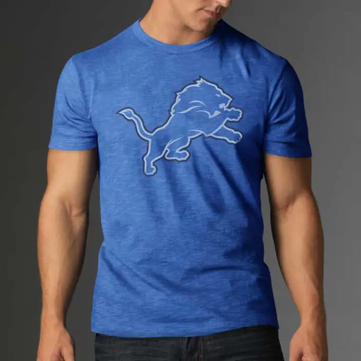 T-shirt de mêlée NFL Lions Grit bleu