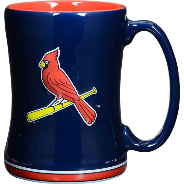 Tasse en relief STL CARDS 414 ml Oiseau sur batte marine