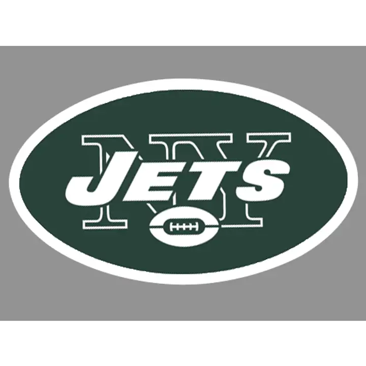 Autocollant découpé NY JETS 8x8 - Couleur vert/blanc