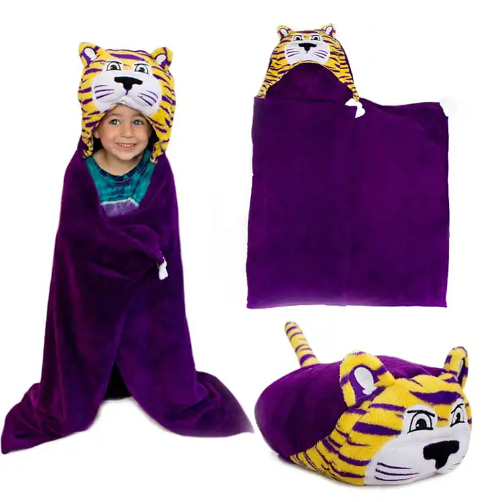 Couverture à capuche mascotte LSU