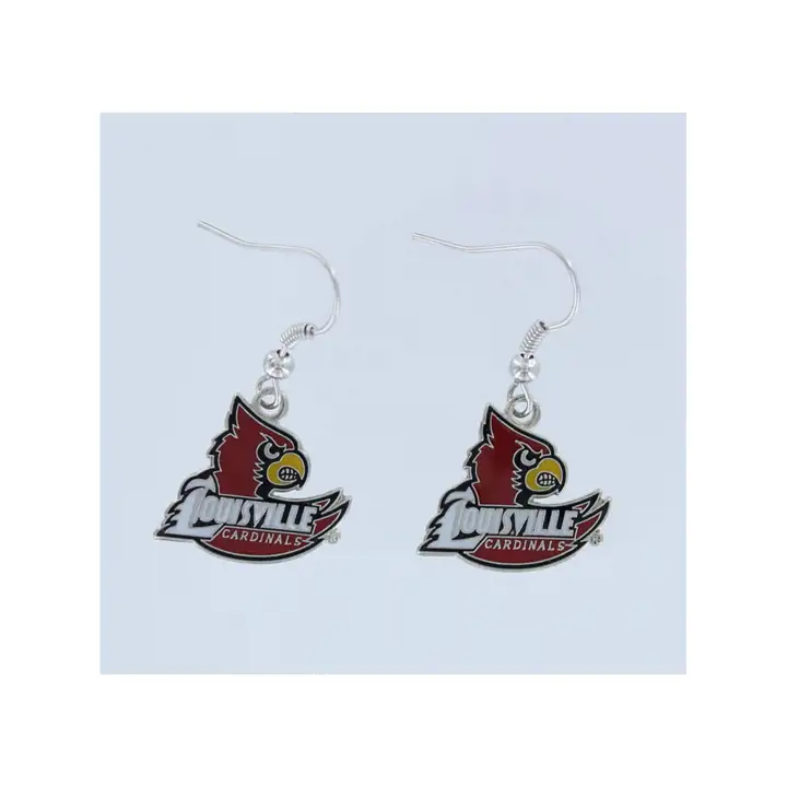 Boucles d'oreilles pendantes Louisville Logo Aminco rouges