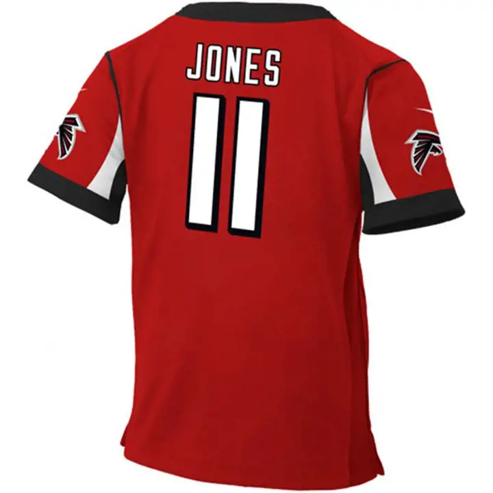 Maillot de football américain NFL Toddler Falcons Jones rouge