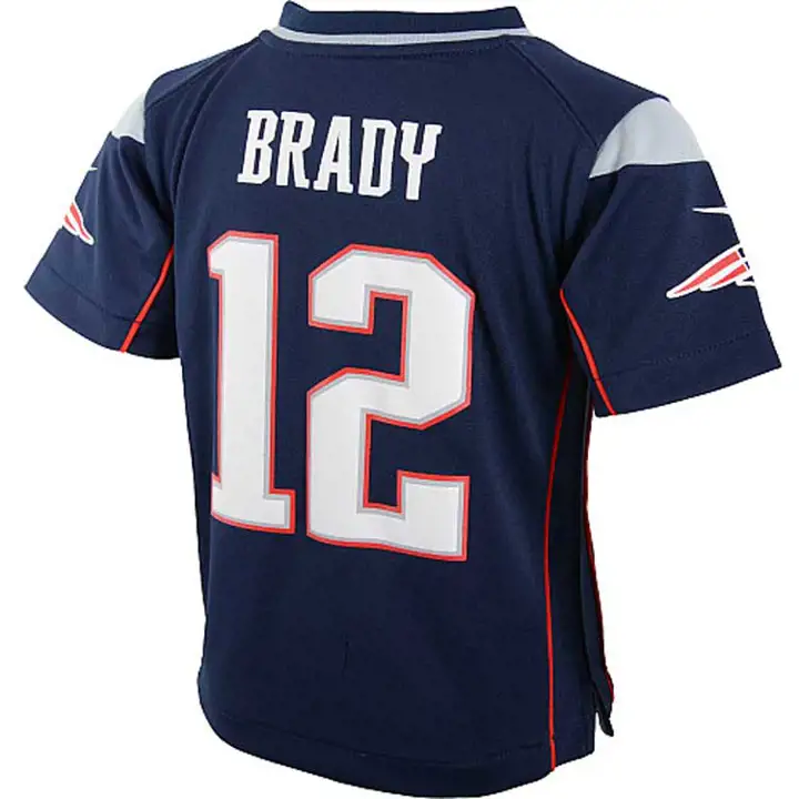 Maillot de match NFL pour tout-petit PATRIOTS Brady #12 marine