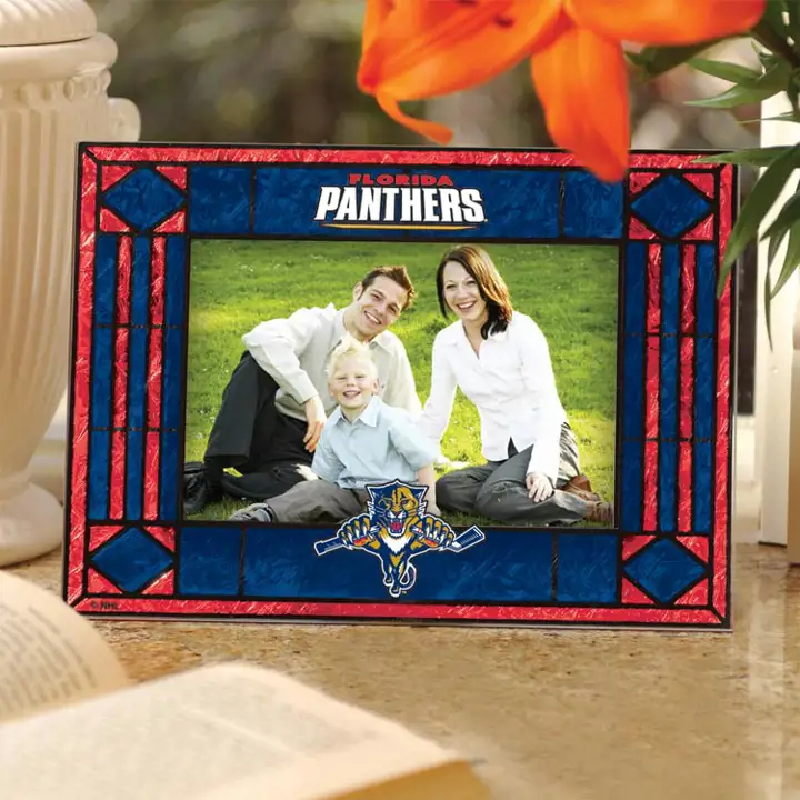 FL.PANTHER Cadre photo horizontal en verre d'art