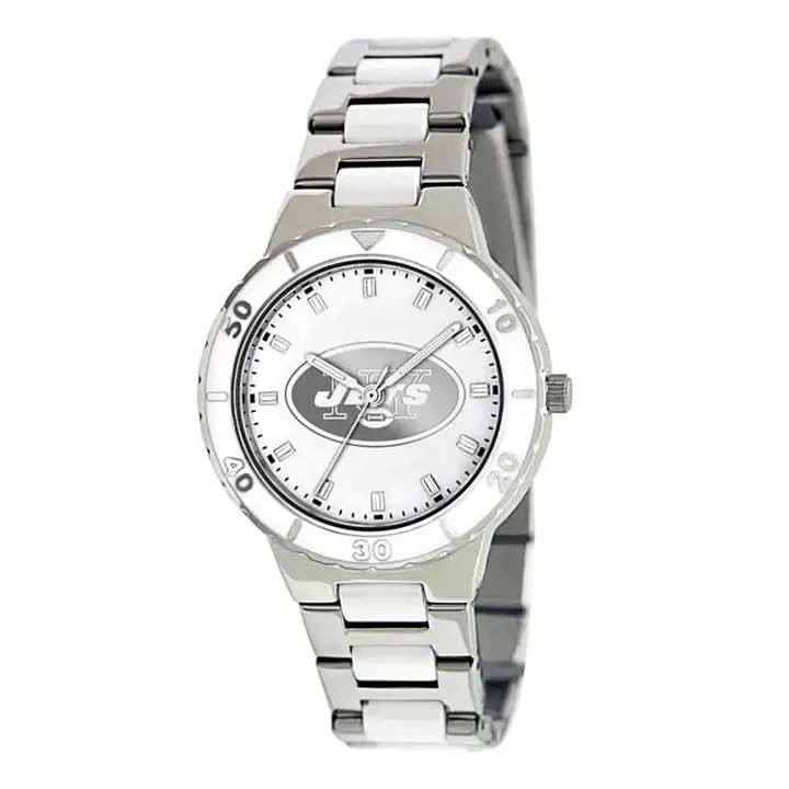 Montre femme NY JETS série Pearl argentée