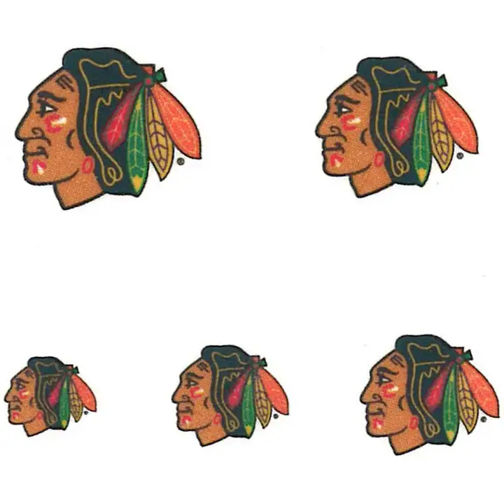 Tatouage d'ongle Blackhawks GAGNEZ