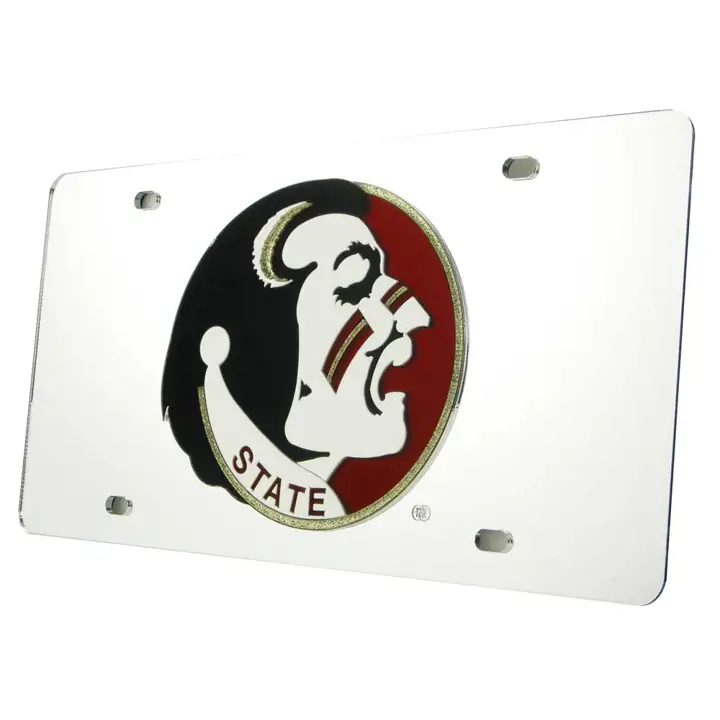 "Étiquette laser Florida St Glitter « Noles » argent"