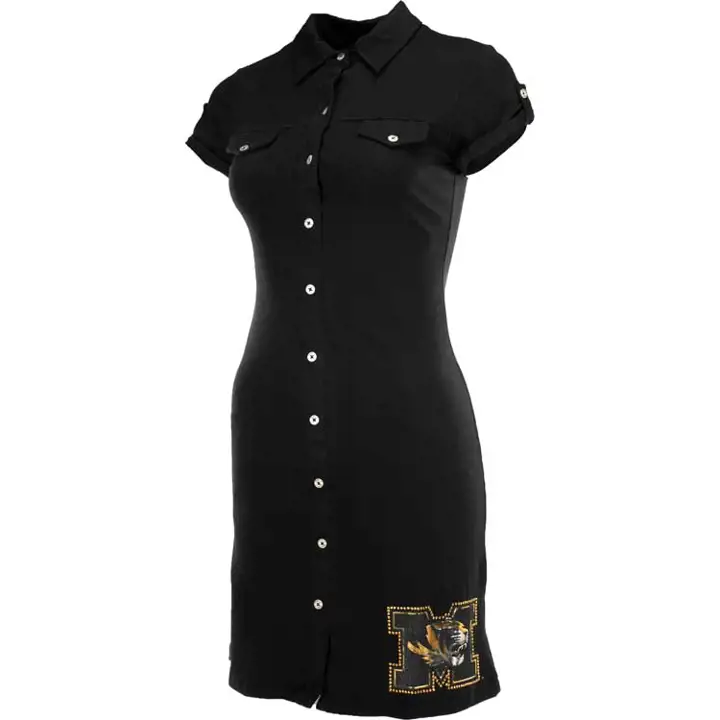 Robe chemise femme NCAA Missouri noire