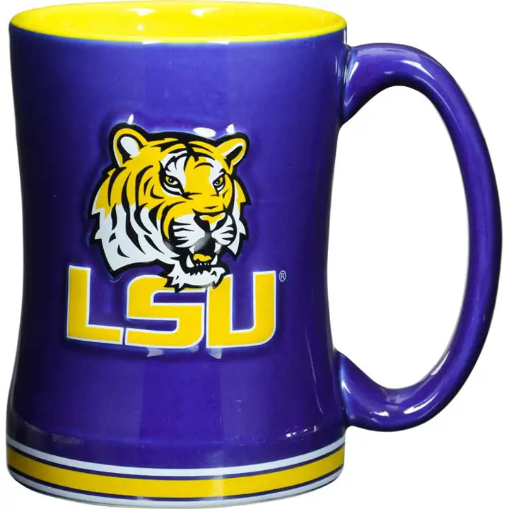 Mug à relief LSU de 14 oz