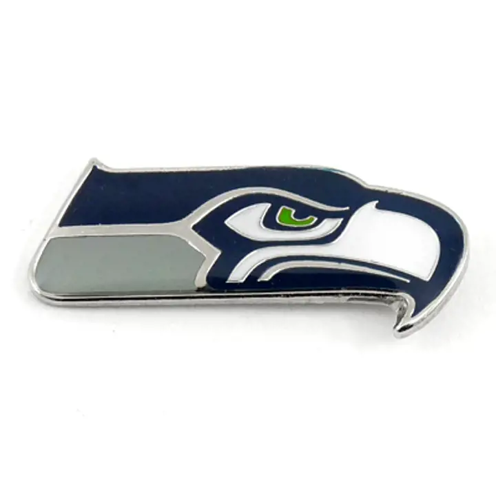 Épinglette logo SEAHAWKS Aminco marine/argent