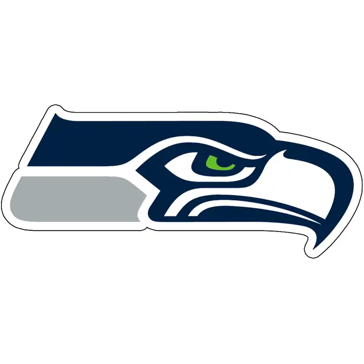 Autocollant découpé SEAHAWKS 4x4 - Couleur marine/blanc