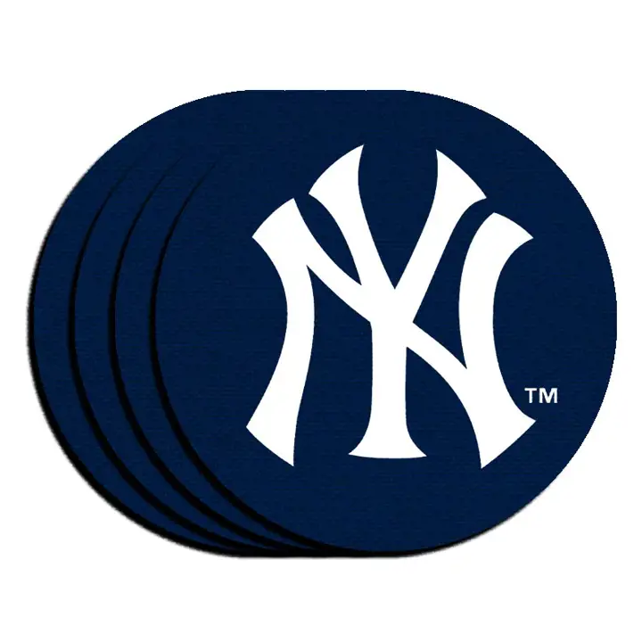Jeu de 4 sous-verres en néoprène Yankees