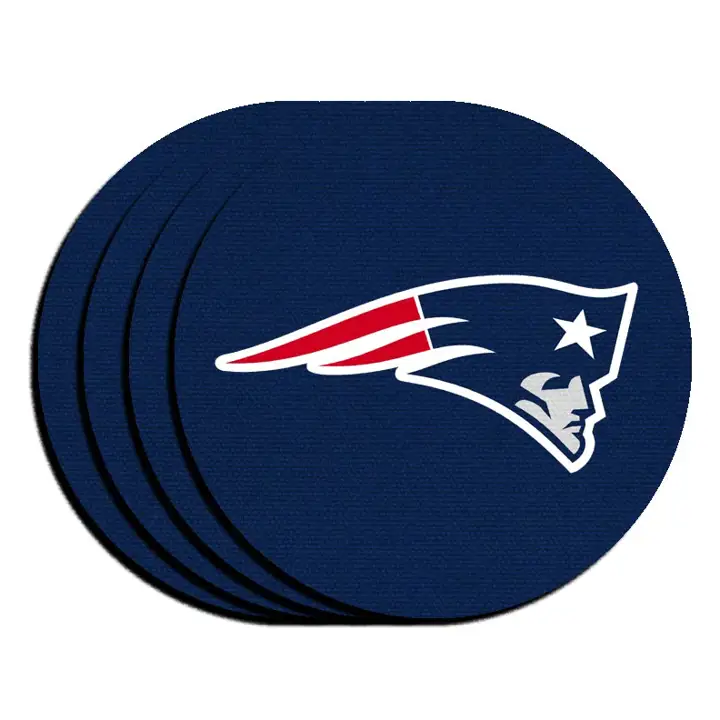 PATRIOTS Dessous de Verre en Néoprène Lot de 4 Marine