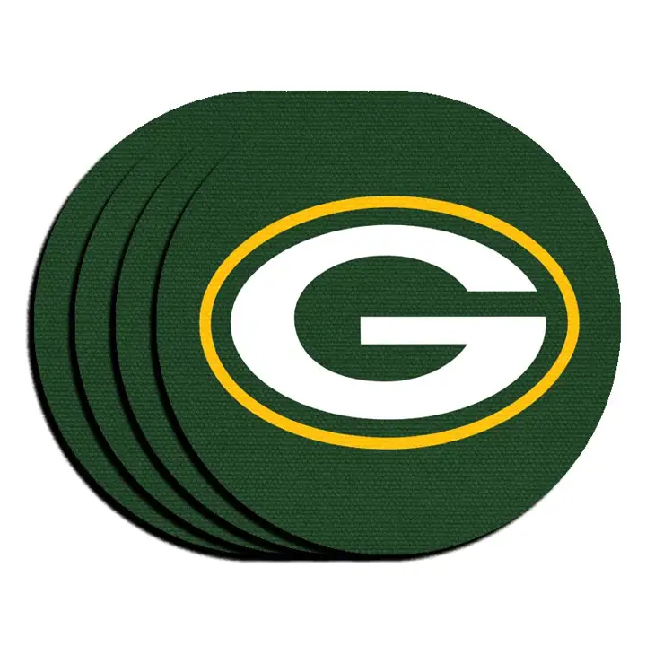 PACKERS Lot de 4 dessous de verre en néoprène vert