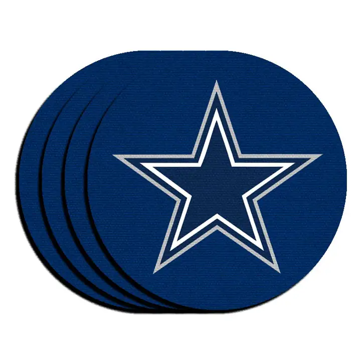 COWBOYS Dessous de verre en néoprène (lot de 4) bleu