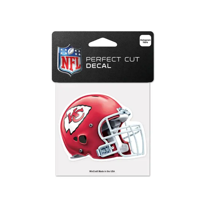 CHIEFS Autocollant Découpé 4x4 - Couleur CASQUE rouge/transparent