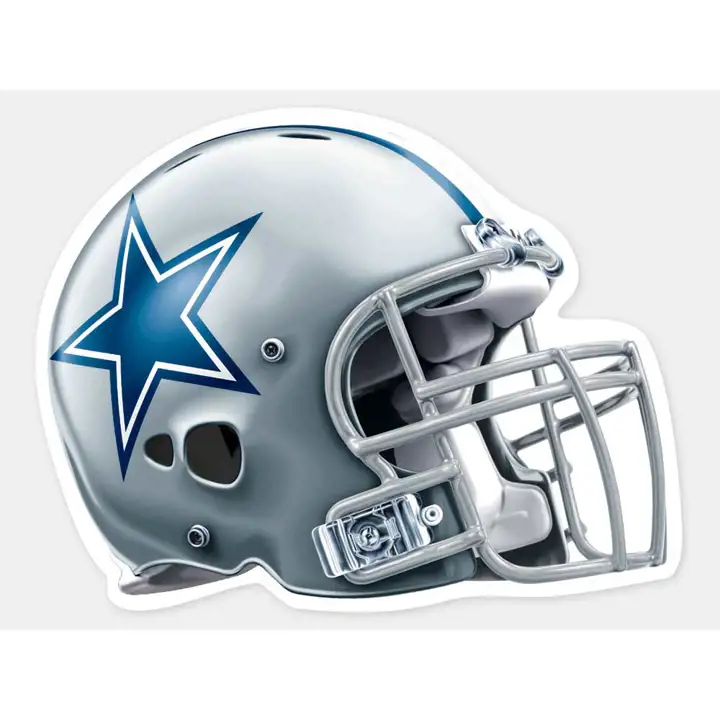 COWBOYS Autocollant découpé 4x4 - Casque couleur