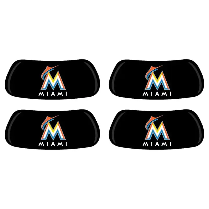 M Marlins 2 paires de stickers anti-éblouissement noirs