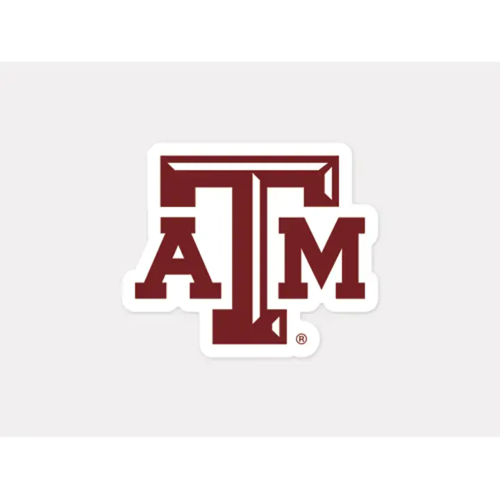 Autocollant découpé Texas A&M 10x10cm - Couleur
