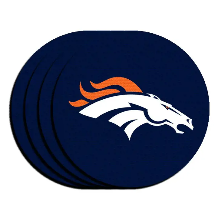 Ensemble de sous-verres en néoprène BRONCOS, lot de 4