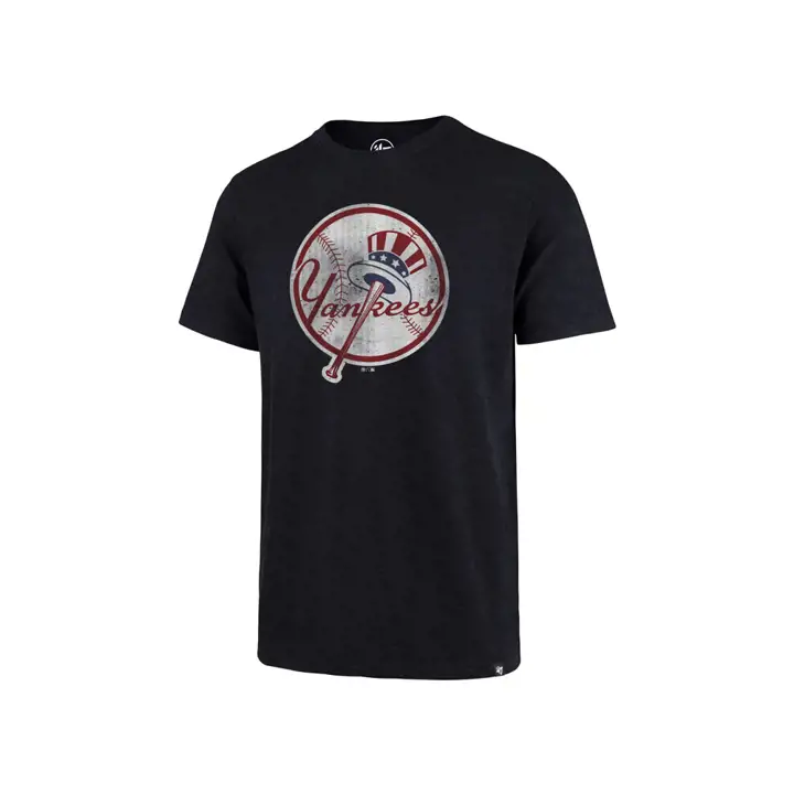 T-shirt bleu marine Yankees MLB Scrum Logo Chapeau haut de forme