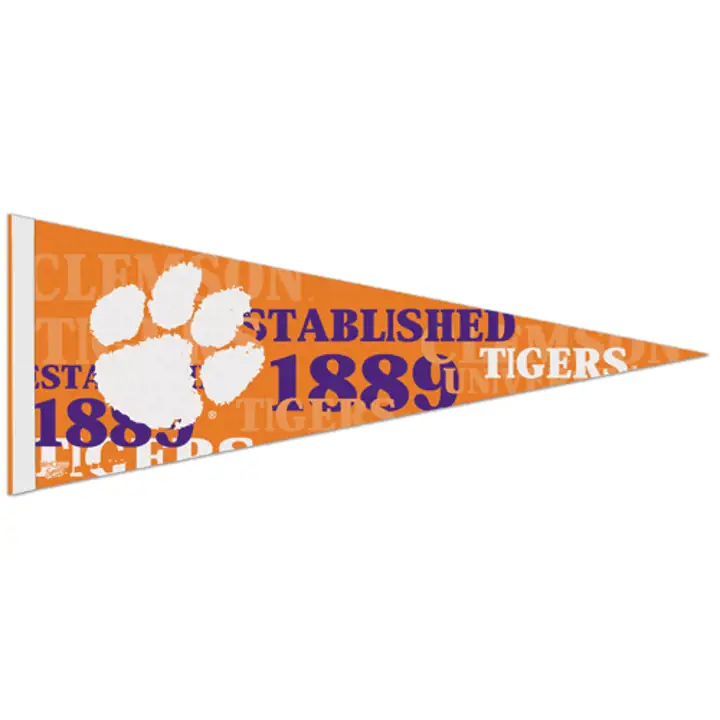 Fanion de qualité supérieure Clemson 12x30
